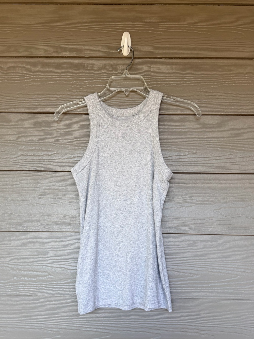 Loft Women’s Sleeveless Ribbed Tank Top - Light Gray Size Medium